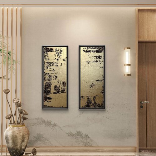 Greengold on grey by Exclusive Arts, Painting for Sale on Select