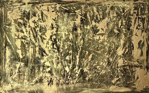 Gold Leaf 70x110x2 cm by Exclusive Arts, Painting for Sale on Select