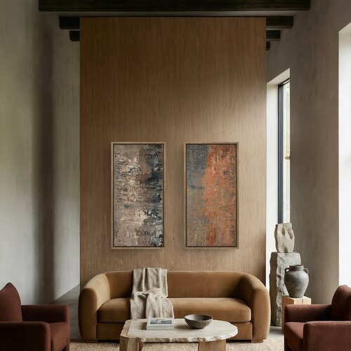 Where Silence Dwells Set of two 100x50x2 cm by Exclusive Arts, Painting for Sale on Select
