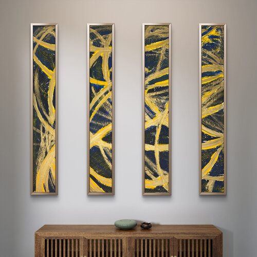 The Geometry of Light Set of four 160x20x2 cm by Exclusive Arts, Painting for Sale on Select