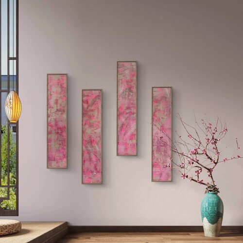 Sunfire Canvas Set of four 100x18x2 cm by Exclusive Arts, Painting for Sale on Select