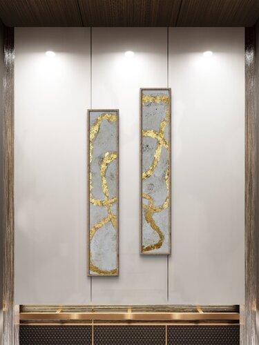 Veins of Light of two 120x20x2 cm by Exclusive Arts, Painting for Sale on Select