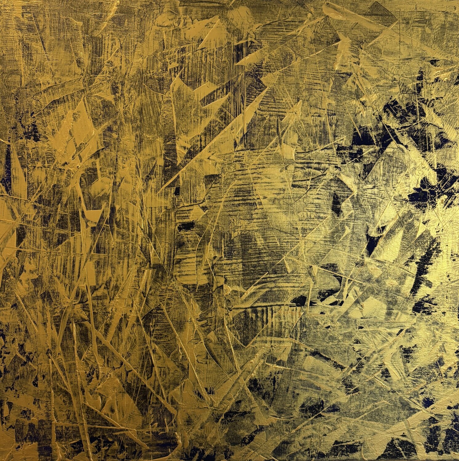 Echoes of Fire 70x70x2 cm Exclusive Arts Original painting for sale