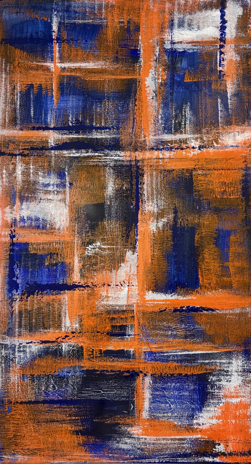 Echoes of Fire 50x90x2 cm Exclusive Arts Original painting for sale
