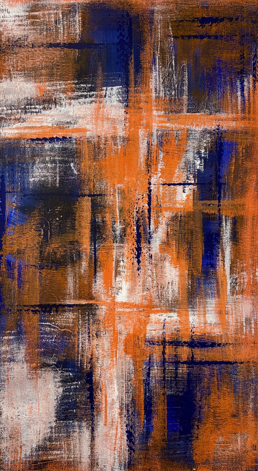 Echoes of Fire 50x90x2 cm Exclusive Arts Original painting for sale