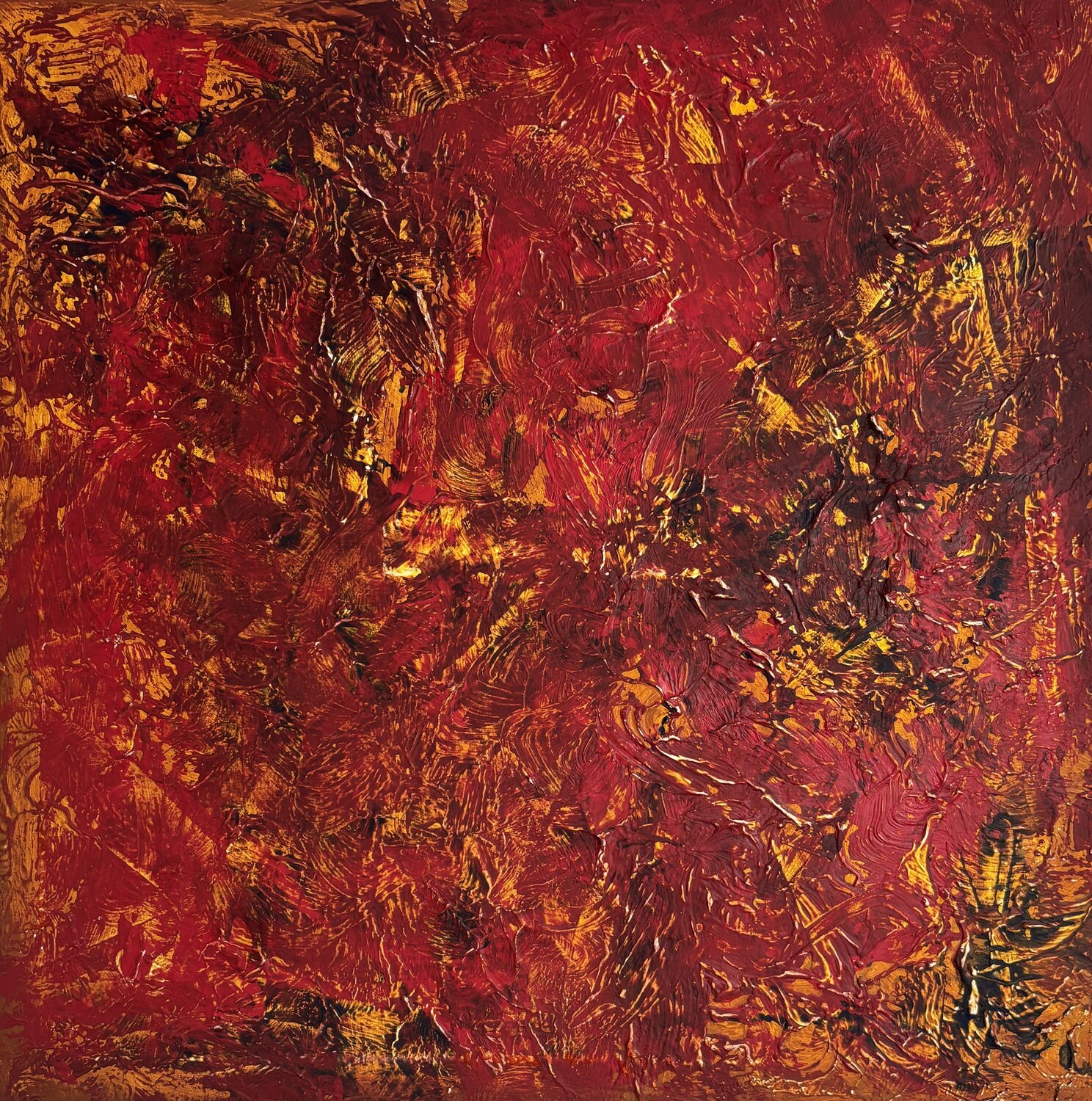 Ember State 80x80x2 cm Exclusive Arts Original painting for sale