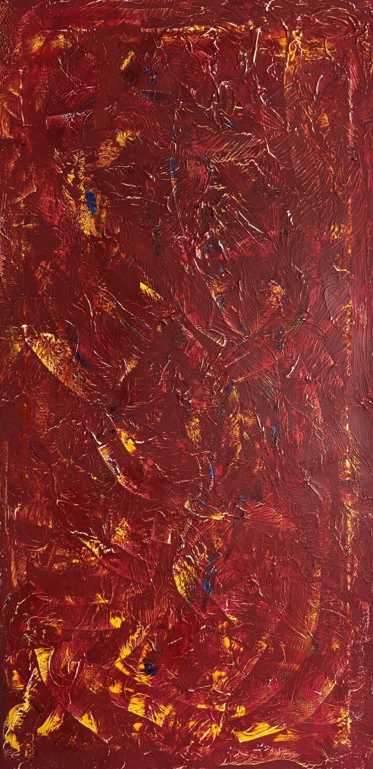 Ember State 100x50x2 cm Exclusive Arts Original painting for sale