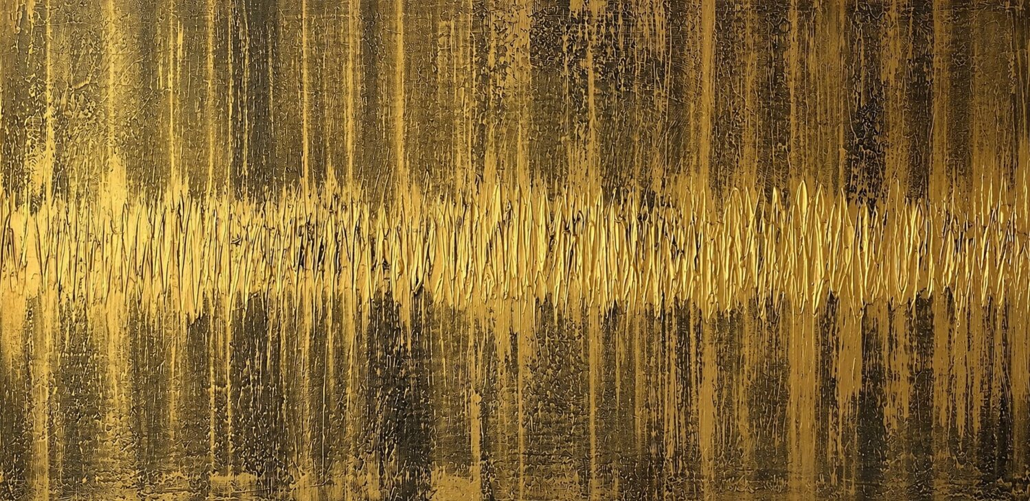 Golden Frequency 60x120x2 cm Exclusive Arts Original painting for sale