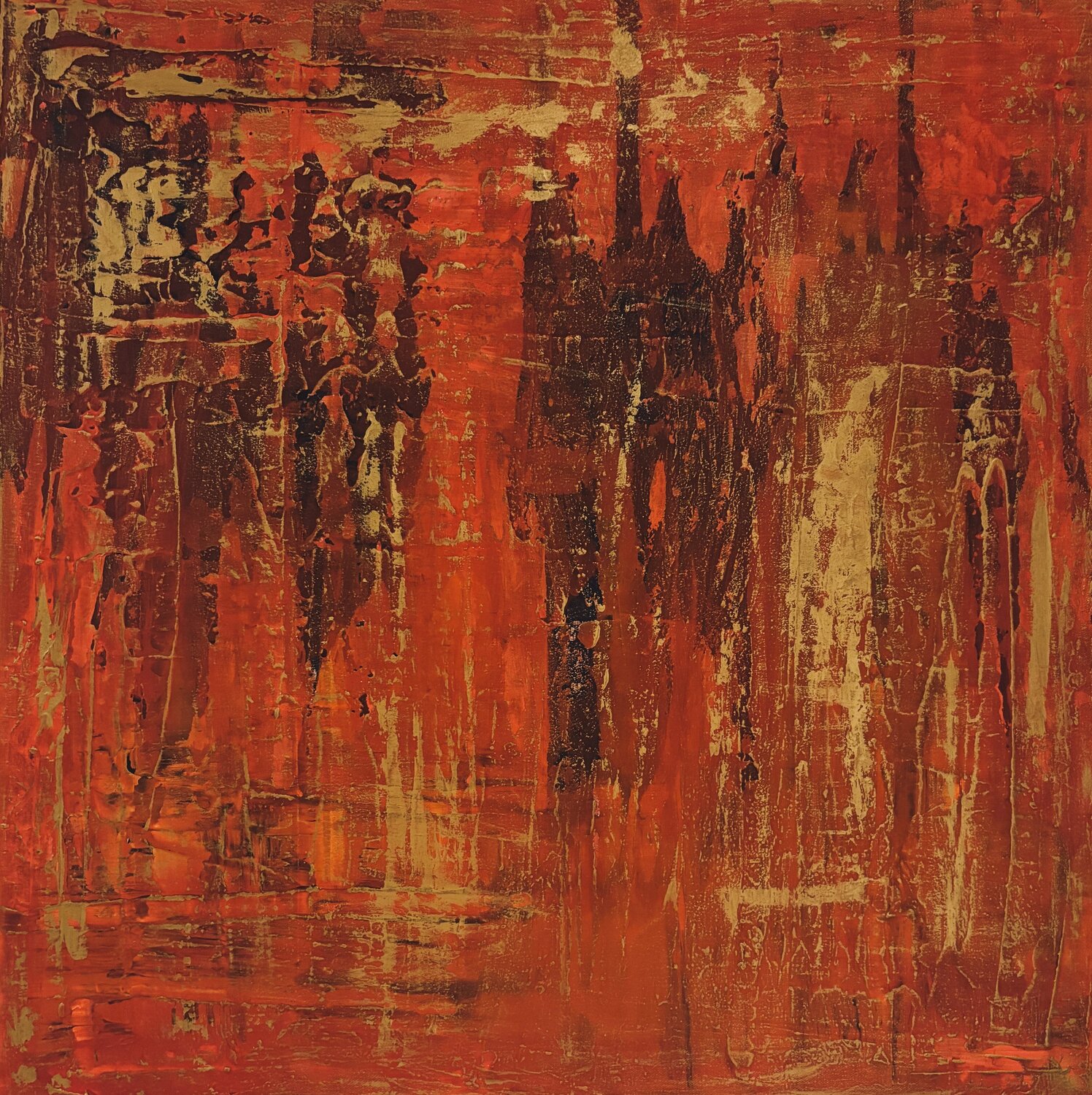 Crimson Resonance Exclusive Arts Original painting for sale