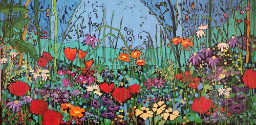 Floral Fantasy by Karnish Art, Painting for Sale on Select