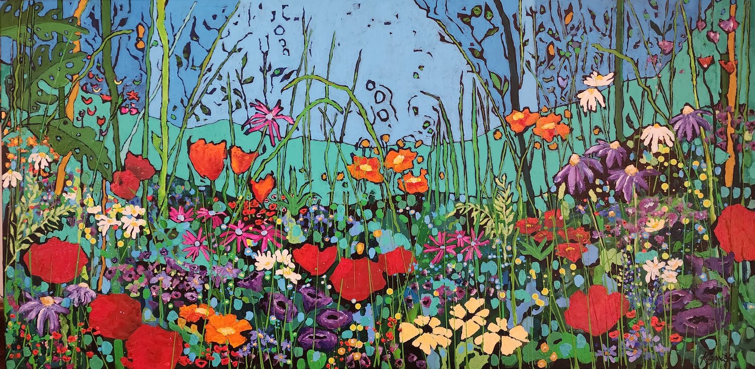 Floral Fantasy Karnish Art Original painting for sale