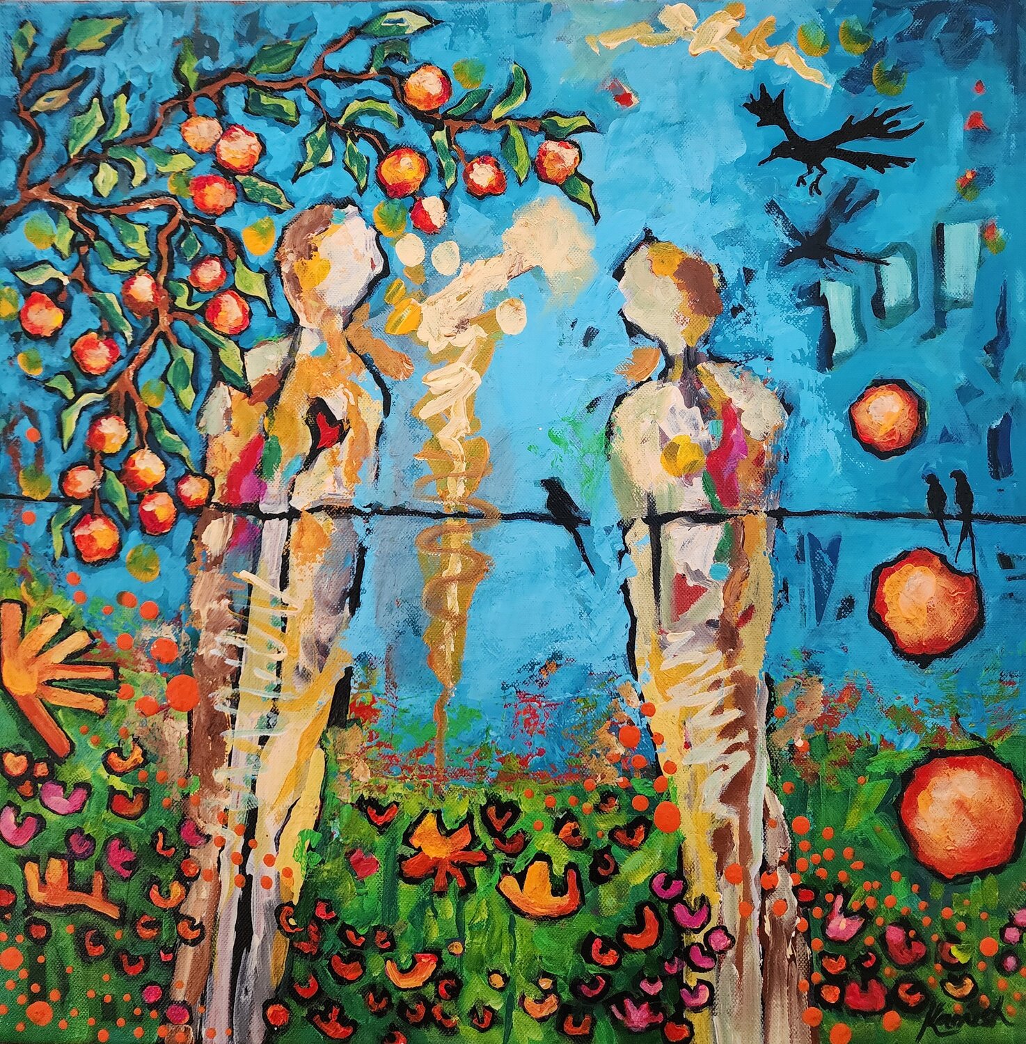 Sharing Abundant Space Karnish Art Original painting for sale