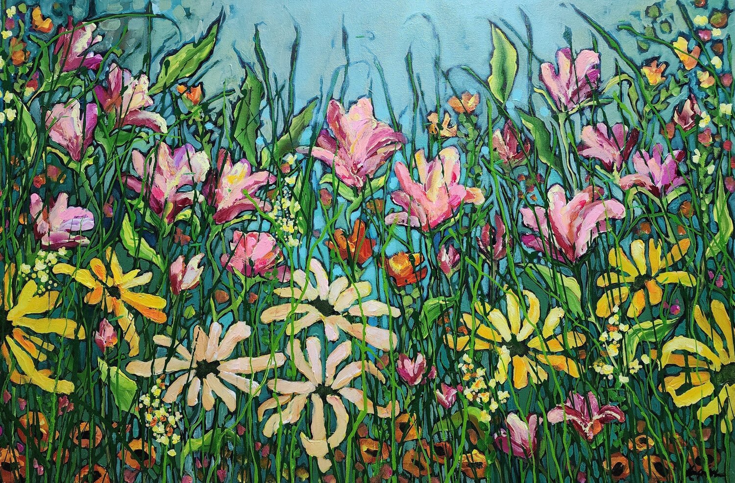 I met you in the Summer Karnish Art Original painting for sale