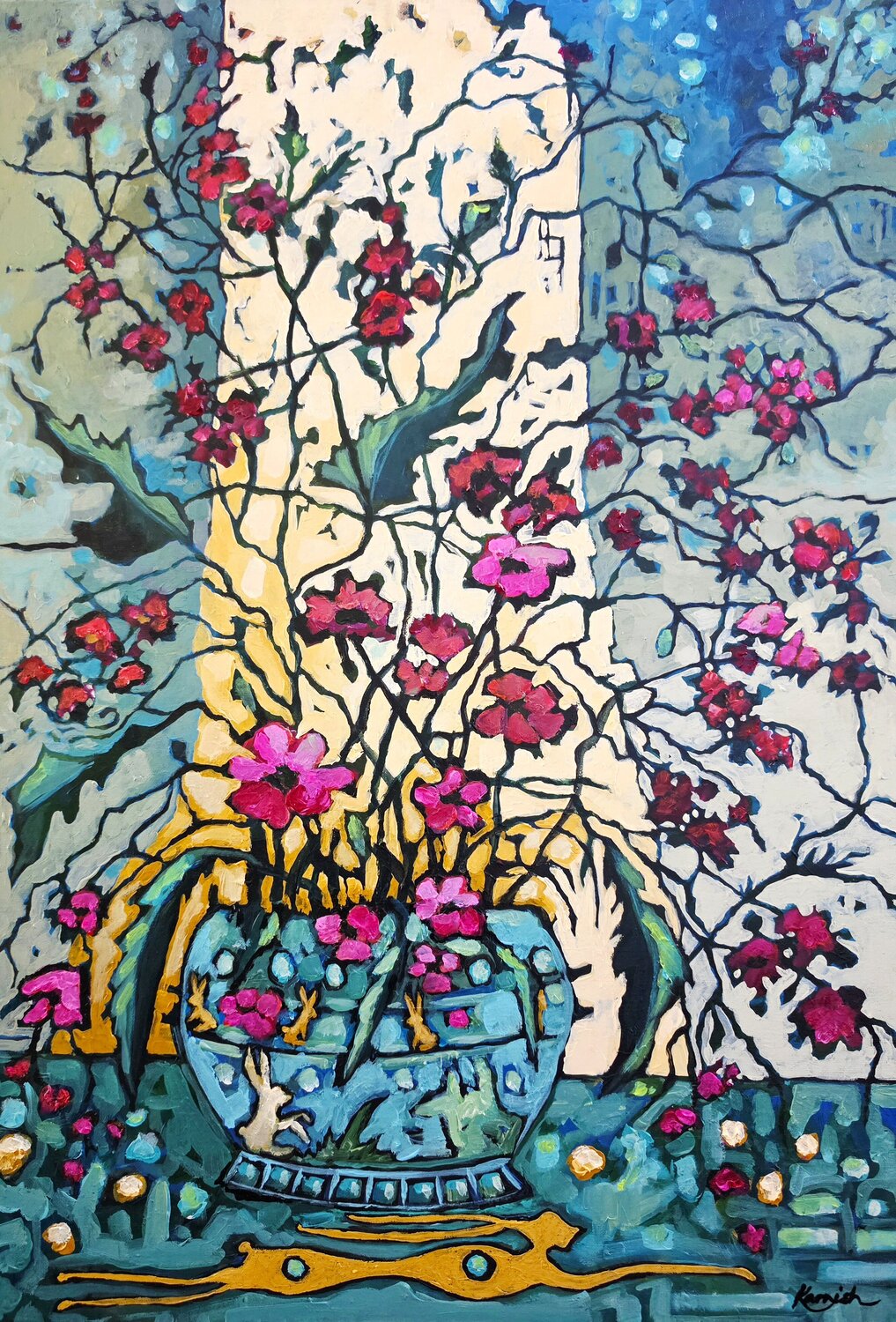 Blossoms of Abundance Karnish Art Originalgemälde zu verkaufen