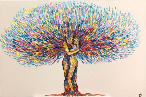 Intertwined Souls by Anna Clark, Painting for Sale on Select