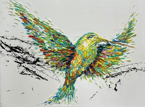 Hummingbird Flight by Anna Clark, Painting for Sale on Select
