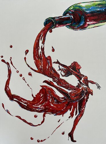 Merlot Woman by Anna Clark, Painting for Sale on Select
