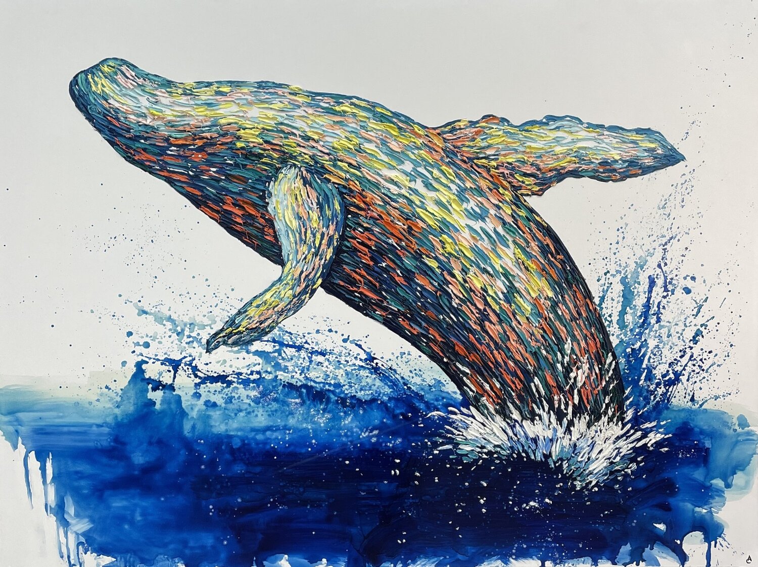 Majestic Whale Anna Clark Original painting for sale