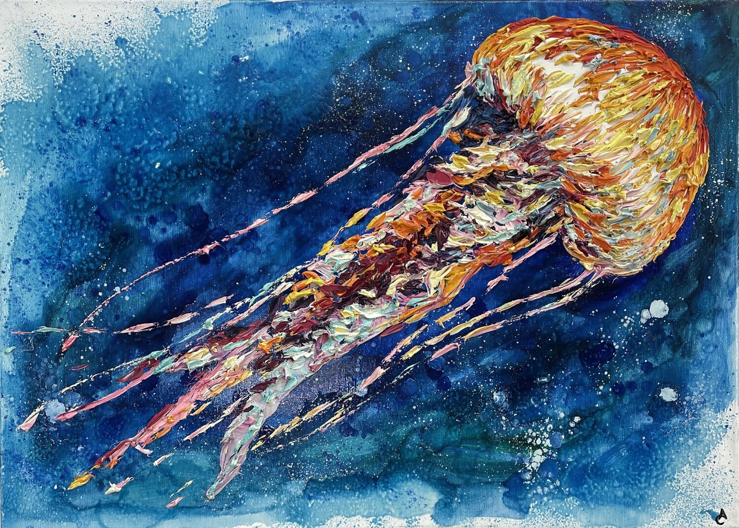 Jellyfish Drift Anna Clark Original painting for sale