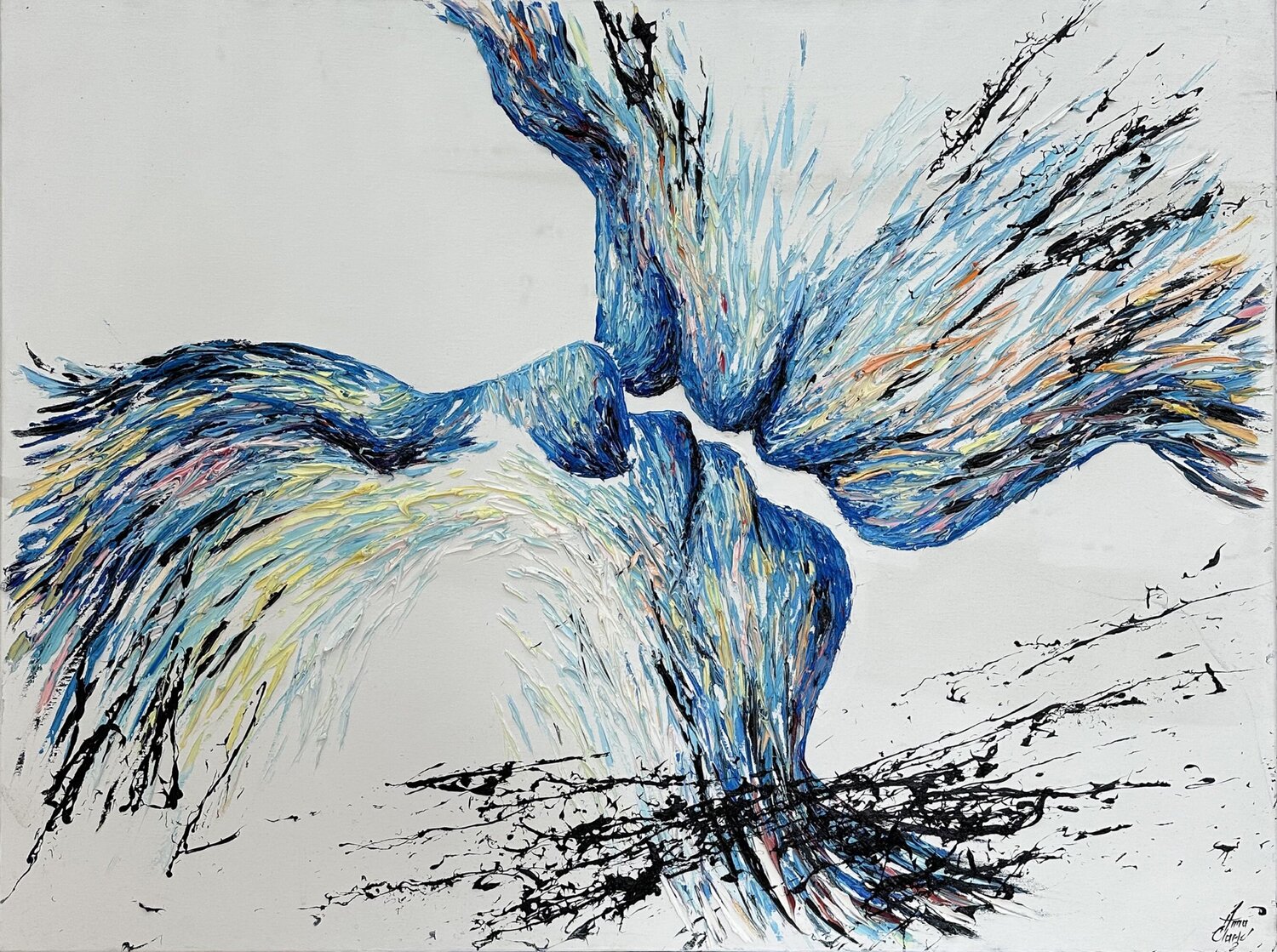 Moment of Connection Anna Clark Original painting for sale