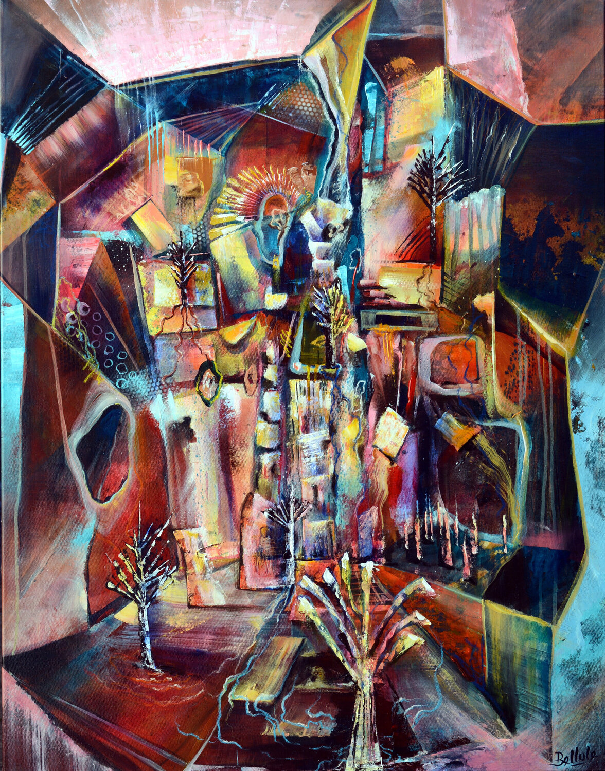 Le voyage Bellule Art Original painting for sale