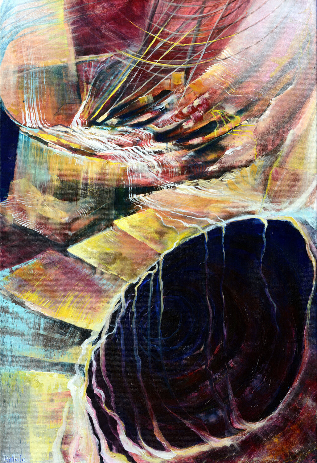 Flying Boat Bellule Art Original painting for sale