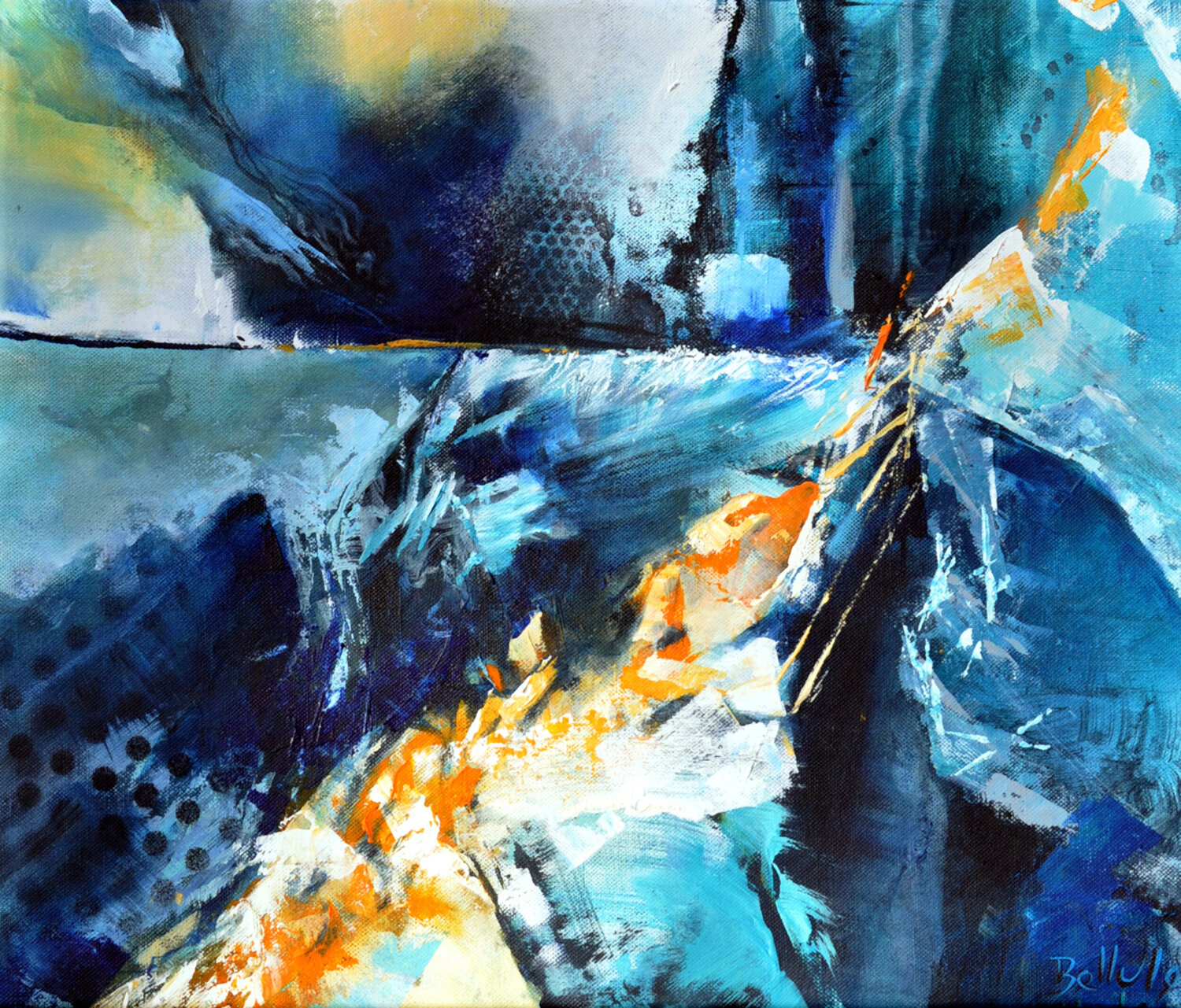 Freezy Tangerine Bellule Art Original painting for sale