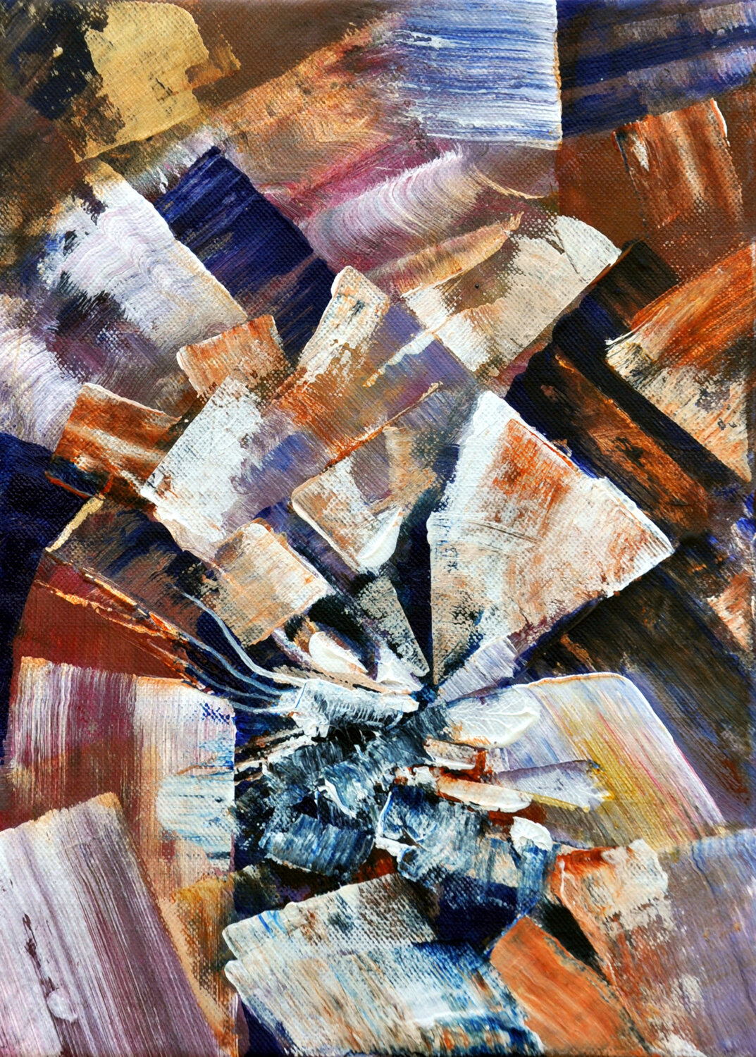 Blue Bee Bellule Art Original painting for sale