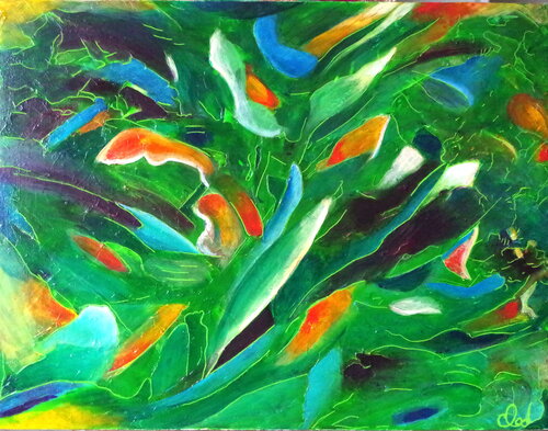 Uni-verts by Claude de JOUVANCOURT, Painting for Sale on Select