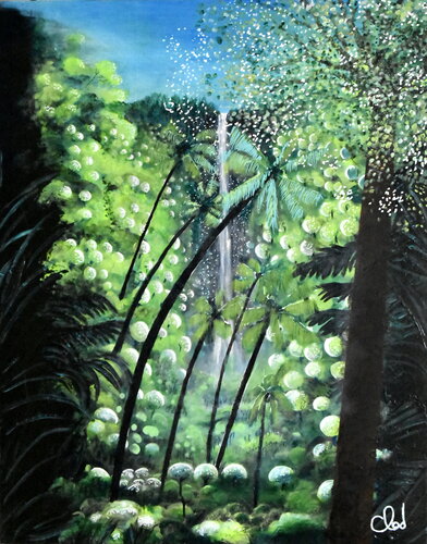 Cascade by Claude de JOUVANCOURT, Painting for Sale on Select