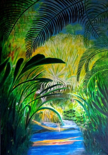 Jardin Lumineux by Claude de JOUVANCOURT, Painting for Sale on Select