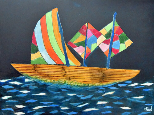 Mealting Boat by Claude de JOUVANCOURT, Painting for Sale on Select