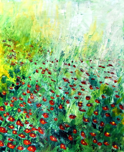 Coquelicots II von Claude de JOUVANCOURT, Malerei kaufen auf Select