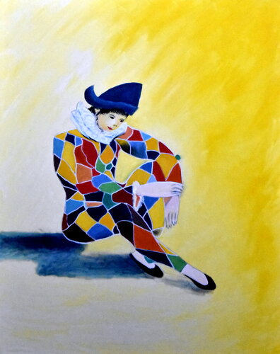 Arlequin von Claude de JOUVANCOURT, Malerei kaufen auf Select