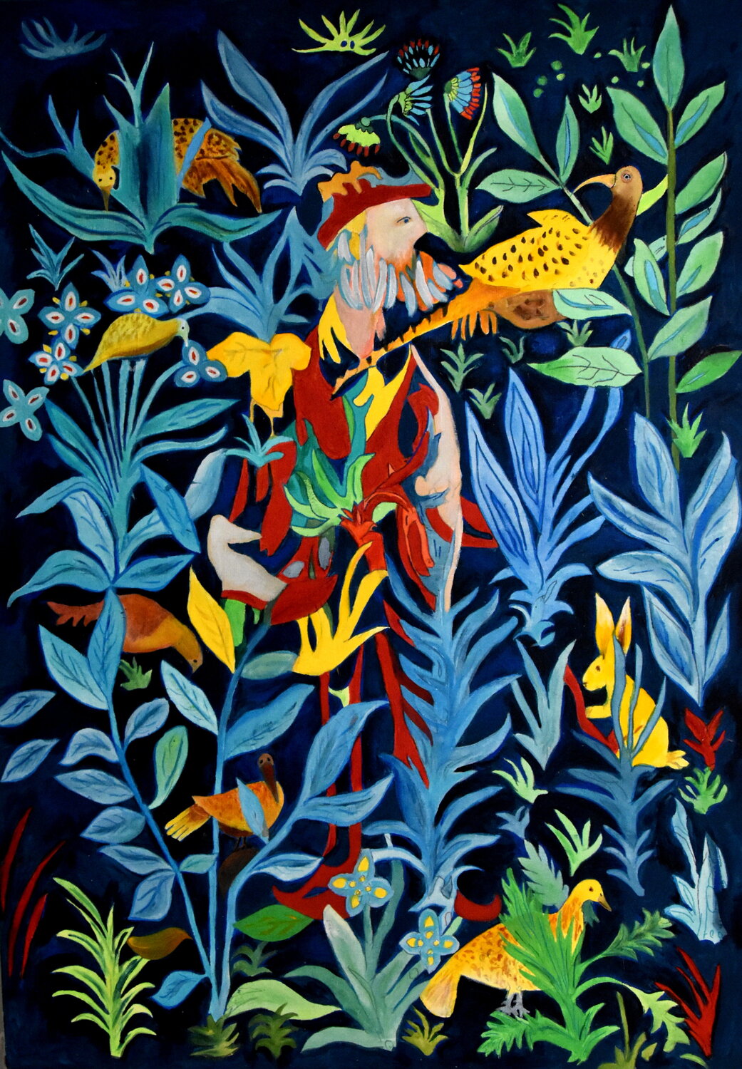 Robins Birds Claude de JOUVANCOURT Originalgemälde zu verkaufen