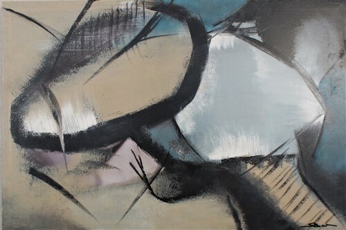 Focus on the Mankind by Sylvie BERTON, Painting for Sale on Select