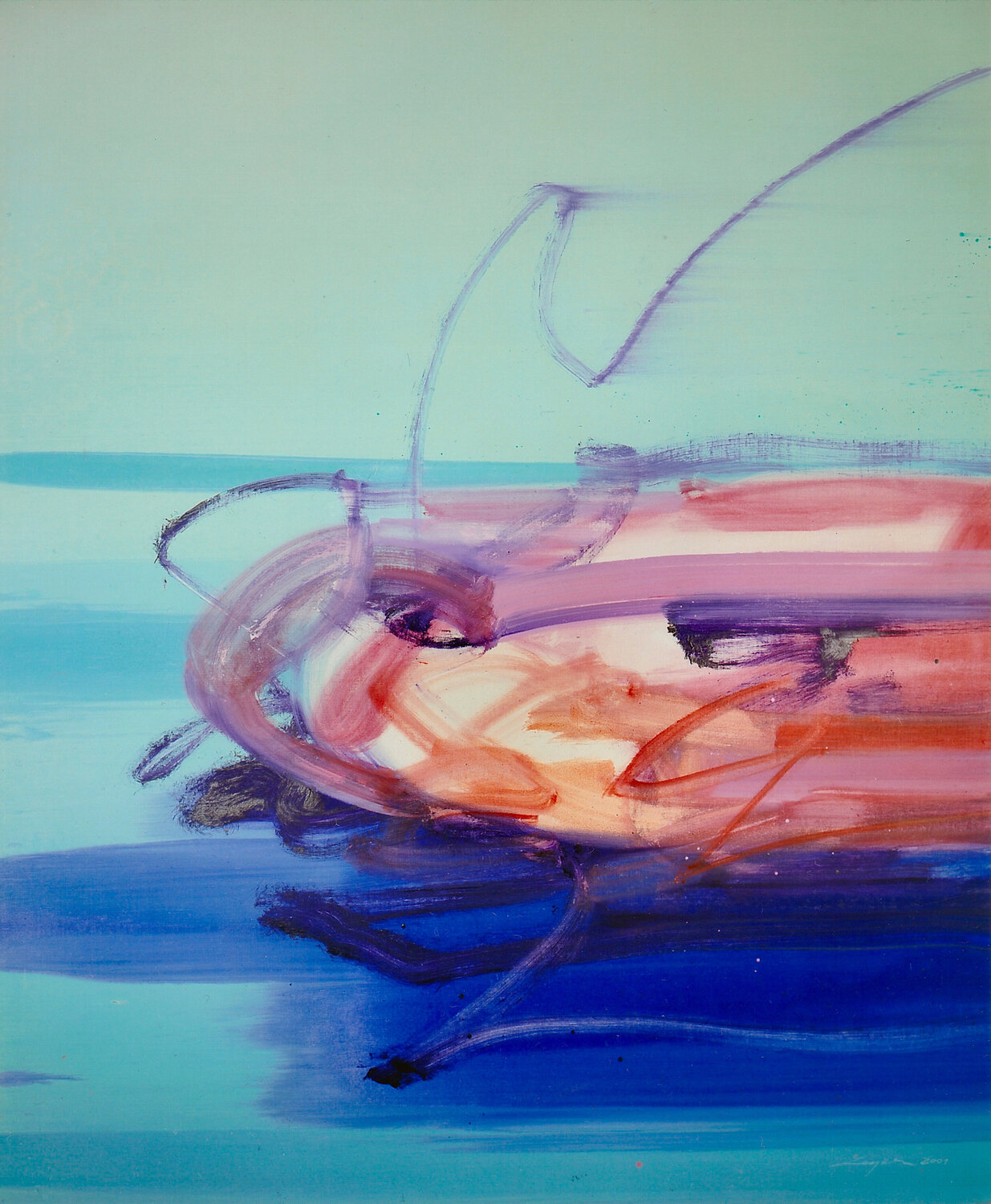 Dynamik auf Blau 1 Darko Lesjak Original painting for sale