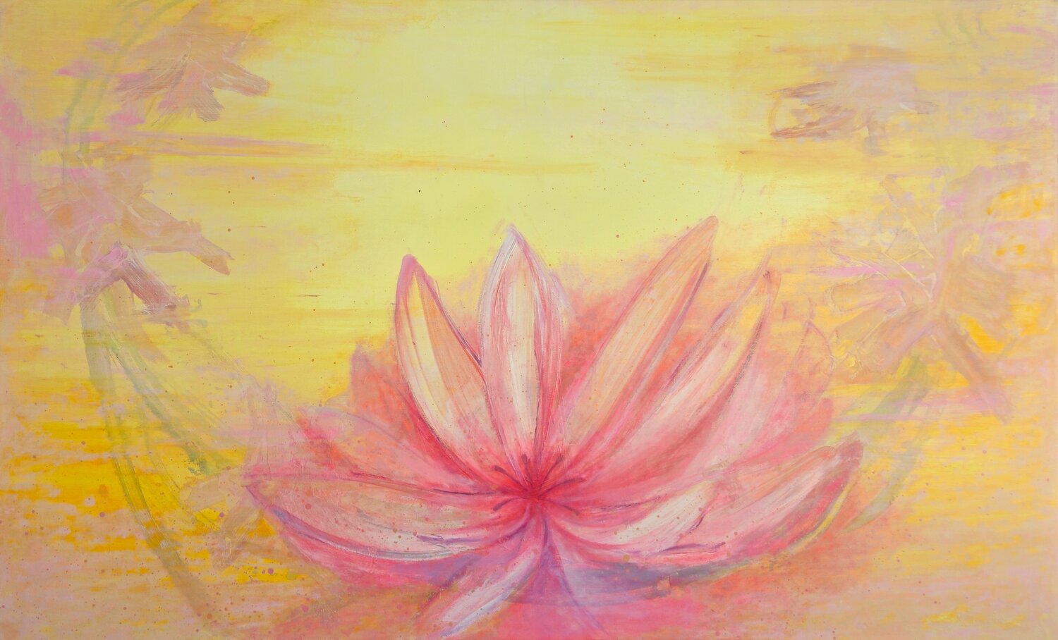 Floral auf Gelb 4 Darko Lesjak Original painting for sale