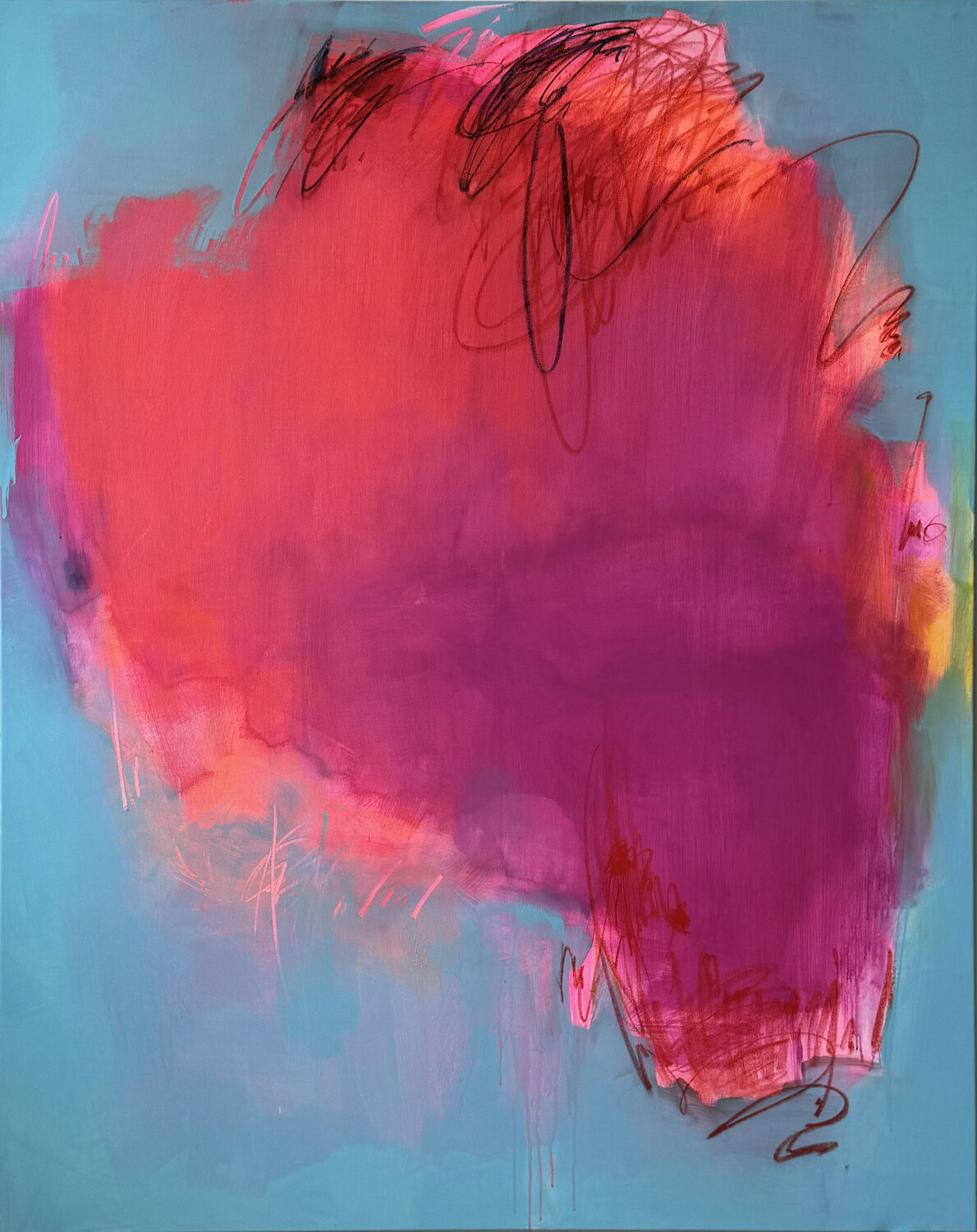 WIERD CLOUDS Lenta Markevich Original painting for sale