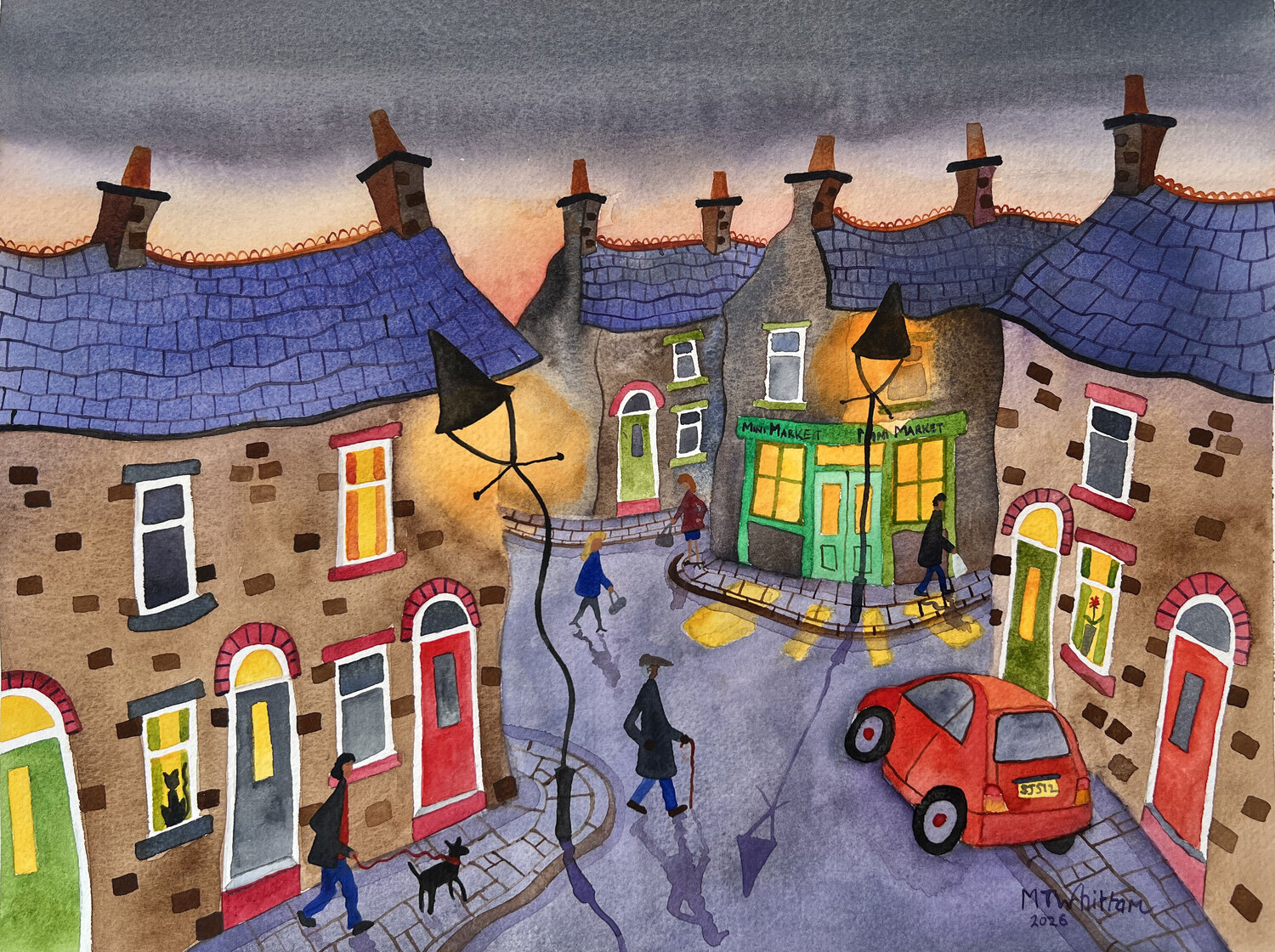 The Mini Market martin whittam Original painting for sale