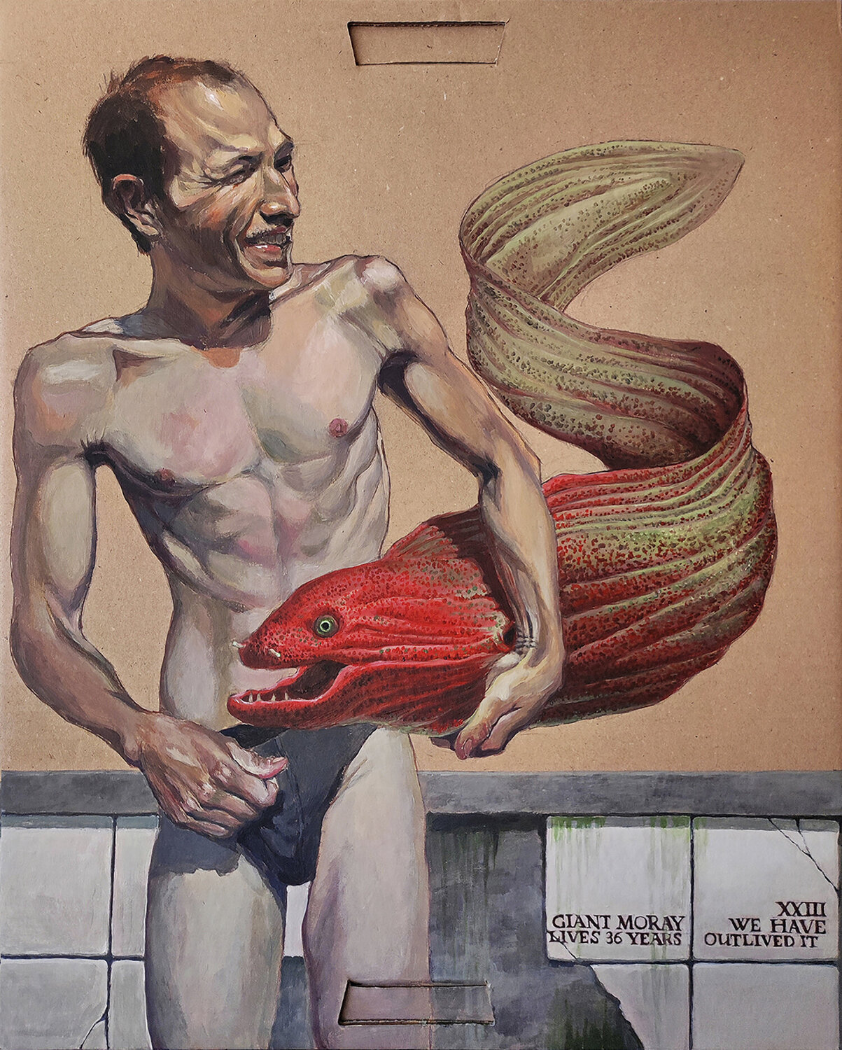 MORAY EEL Alex Bras Original painting for sale