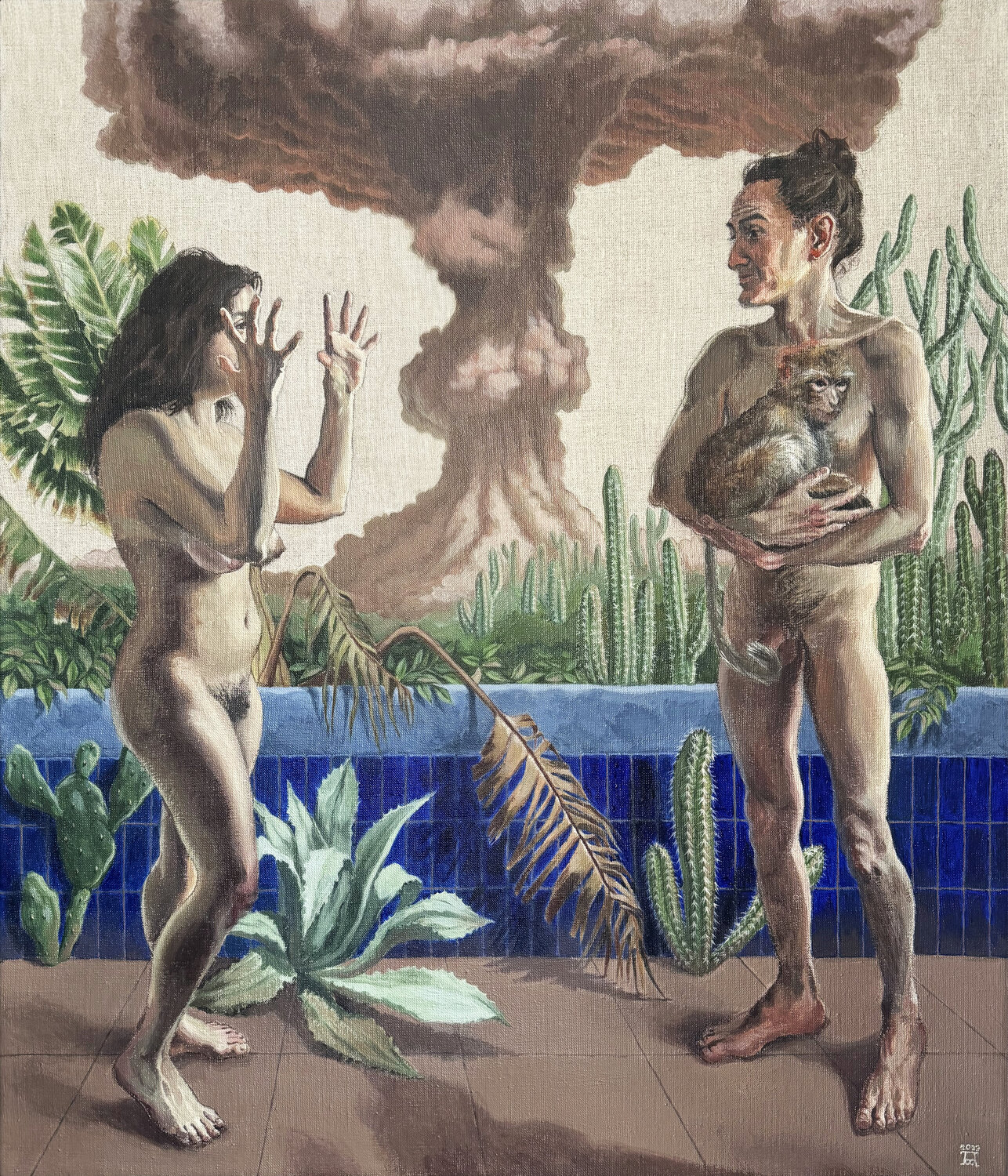 EVE&ADAM Alex Bras Original painting for sale