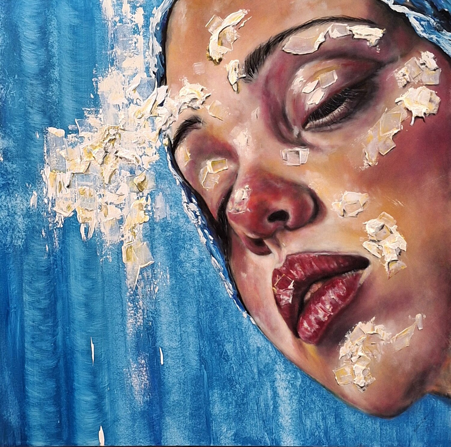 Something on my face Lydia Bogner Original painting for sale