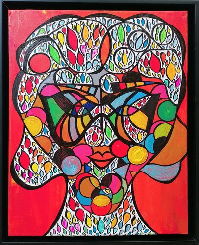 LADY NEW YORK POP by Christiane Martini, Painting for Sale on Select