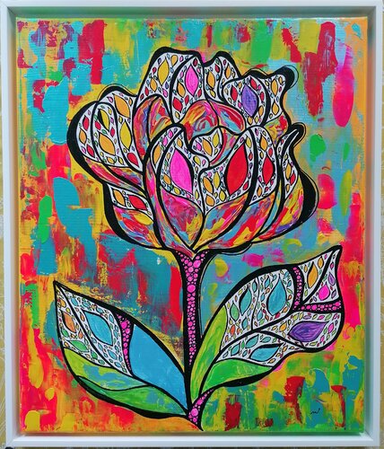 FLOWER POWER by Christiane Martini, Painting for Sale on Select