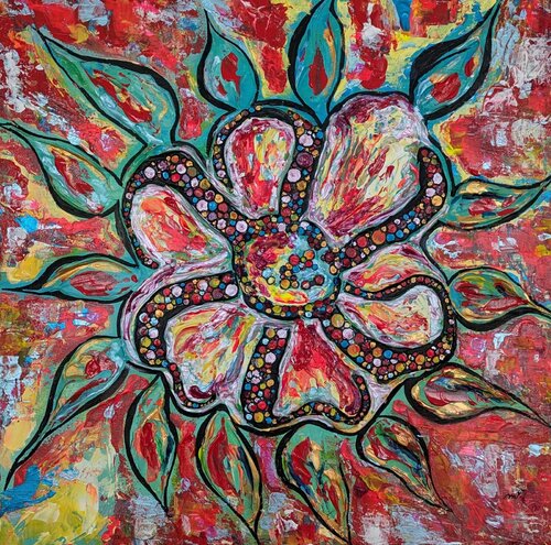 POWER FLOWER by Christiane Martini, Painting for Sale on Select