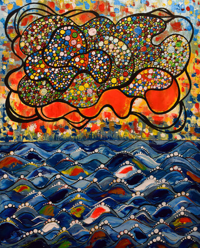 OCEAN / VIEW OF HUDSON by Christiane Martini, Painting for Sale on Select