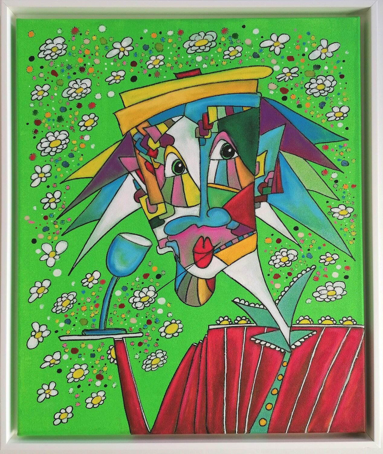BONJOUR MES AMIS Christiane Martini Original painting for sale
