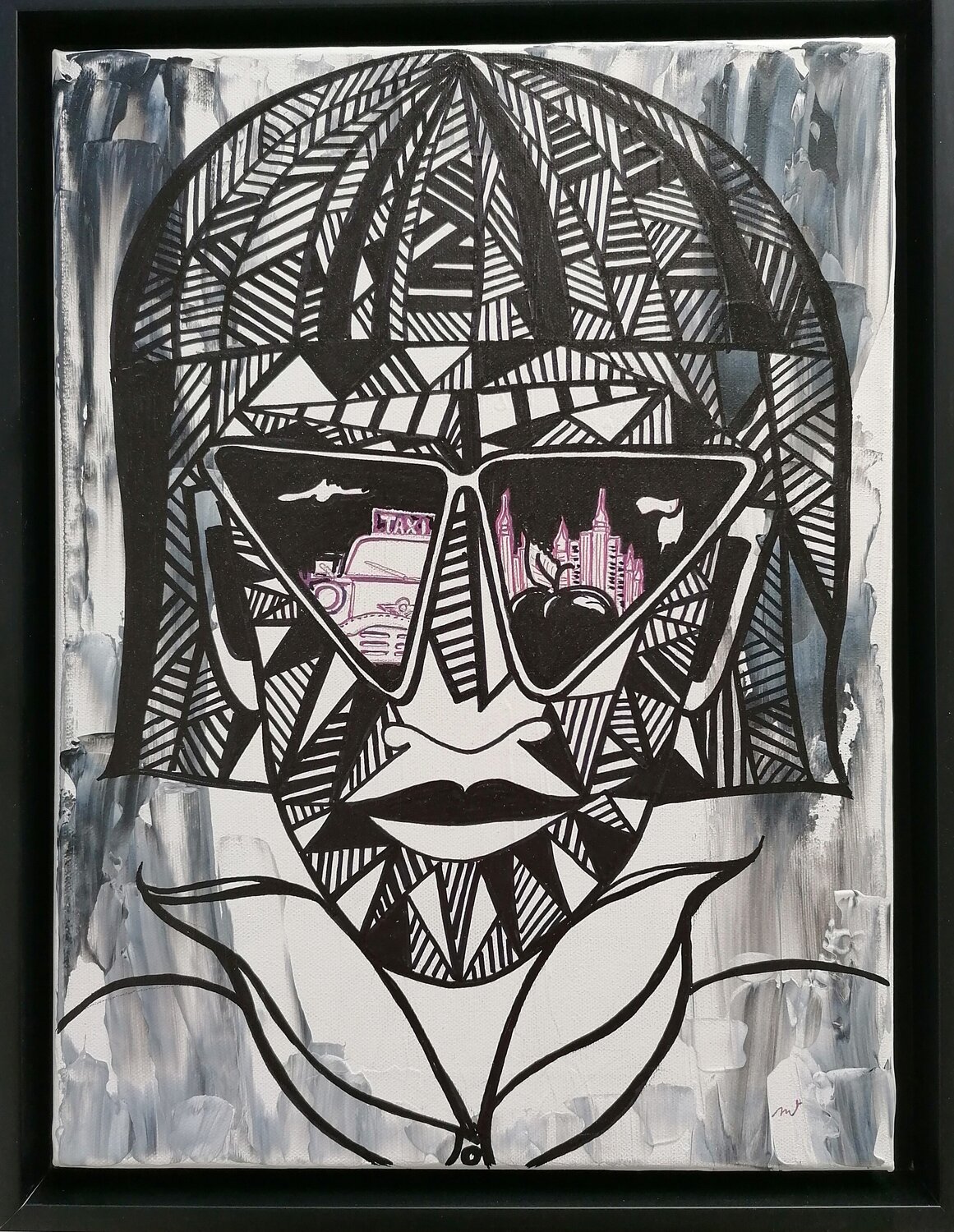 TAXI MAN Christiane Martini Original painting for sale