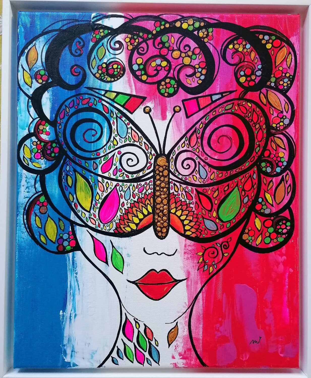 FEEL LIKE A BUTTERFLY Christiane Martini Original painting for sale